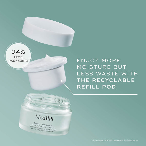 Medik8 Total Moisture Daily Facial Cream Refill 50ml repuesto pod