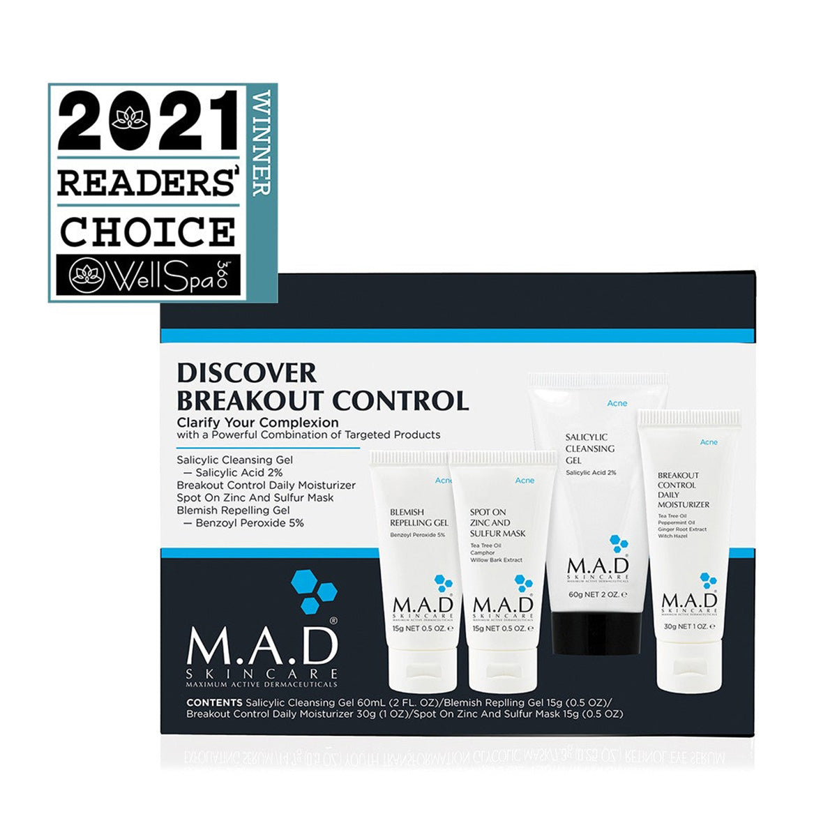 M.A.D. Discover Breakout Control Kit antiacné 4 piezas