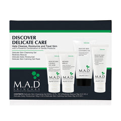 Vista de los 4 productos del kit Delicate Discovery M.A.D.