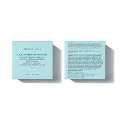 Envase de A.G.E. Interrupter Advanced con dosificador abierto mostrando el producto